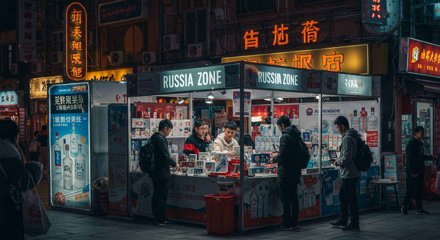 Современный склад с российскими товарами, готовящимися к отправке в Китай