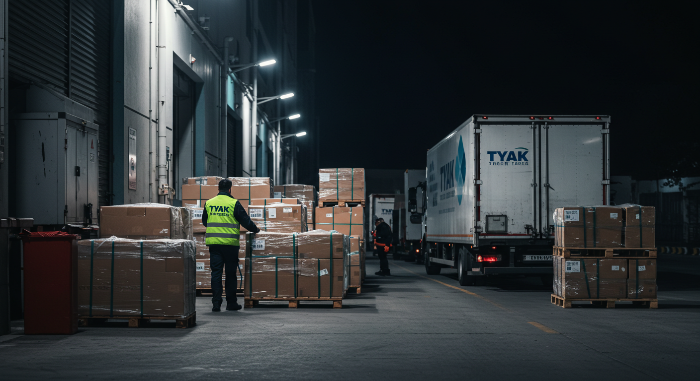 Современный склад ТЯК с организованными полками и проверкой качества электроники