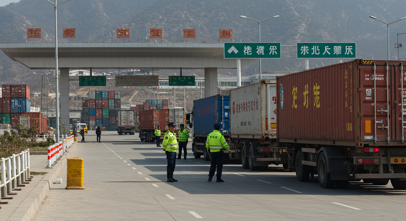 Современный склад в Китае с коробками и таможенными документами