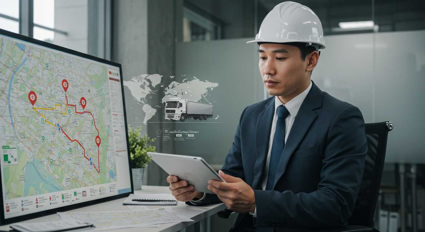 Сравнение грузовика и поезда на маршруте из Китая, знаки и контейнеры с  