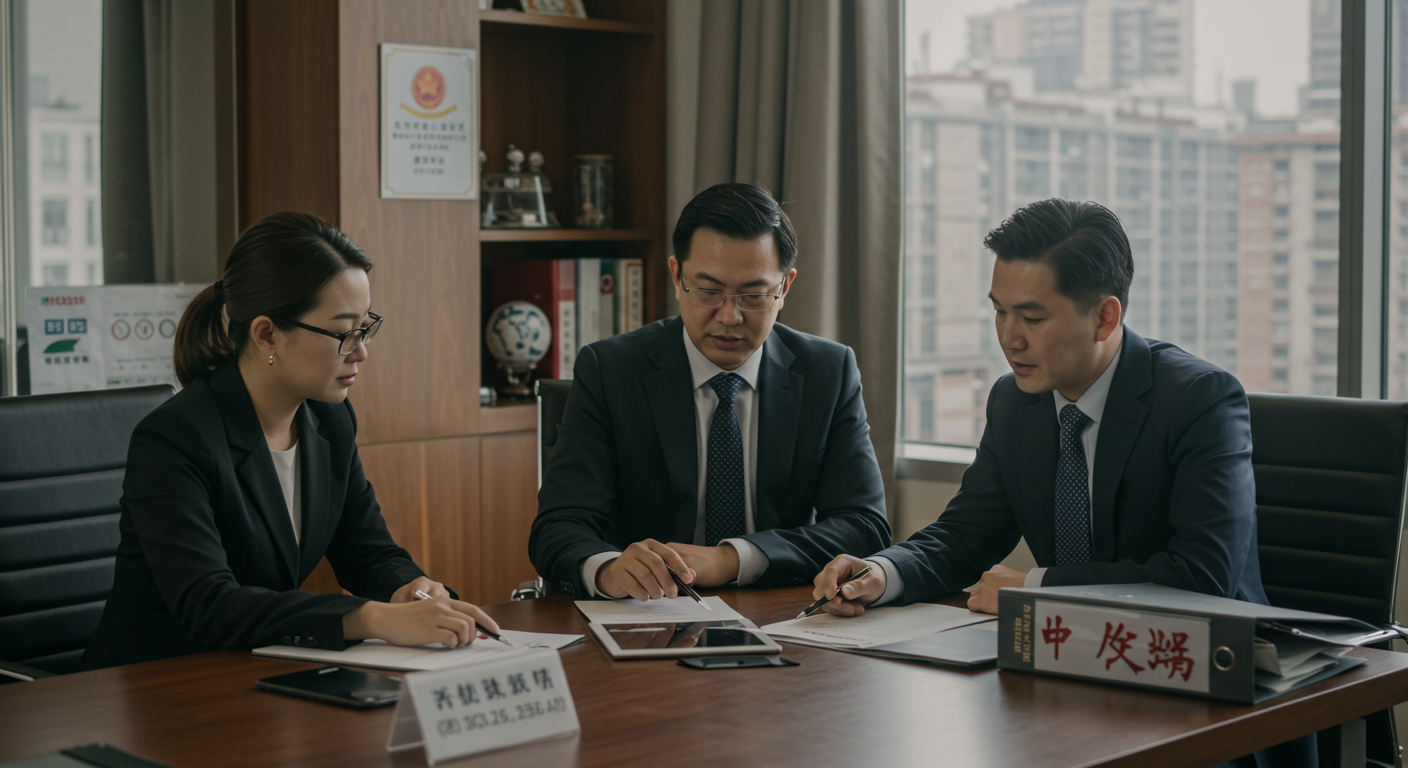 Таможенные офицеры и брокеры проверяют документы на складе с коробками для России