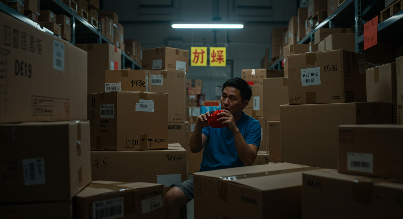 Торговая площадь Южных ворот в Гуанчжоу, заполненная покупателями и разнообразными товарами.