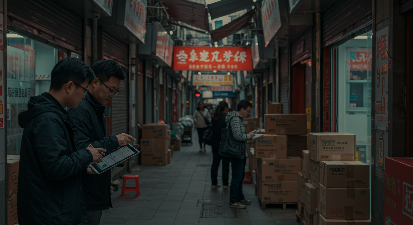 Центр доставки с контейнерами, помеченными для России, современная логистика