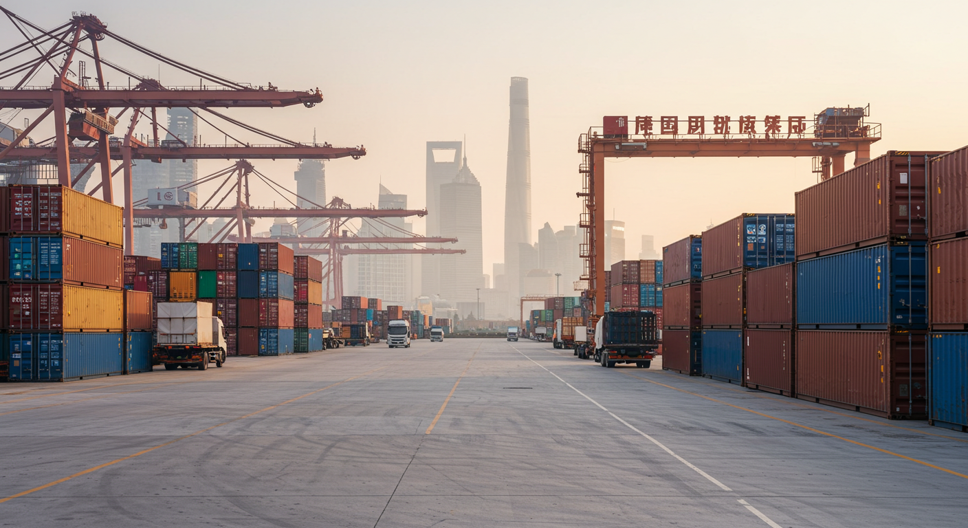 Центр упаковки товаров для e-commerce в Китае с логистическими данными на экранах