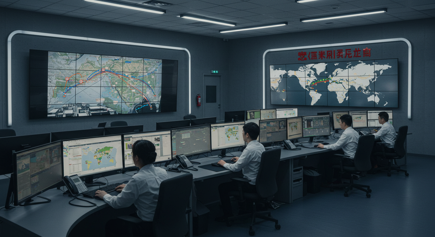 Улица рынка электроники в Шэньчжэне с яркими вывесками и людьми