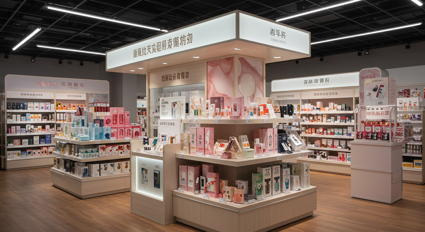 Внутреннее помещение OEM-фабрики с конвейером и брендированными изделиями в процессе сборки