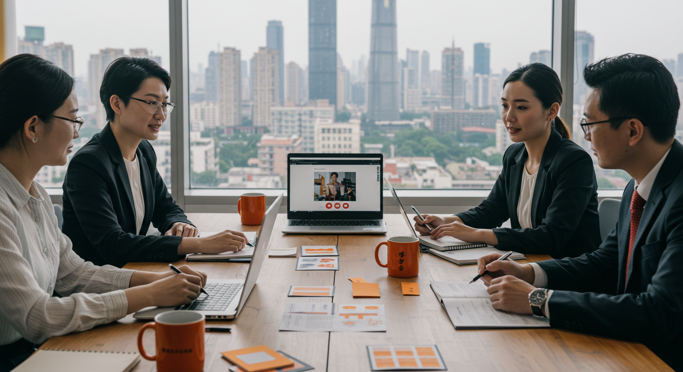 Внутри фабрики в Китае, менеджер контролирует упаковку товаров