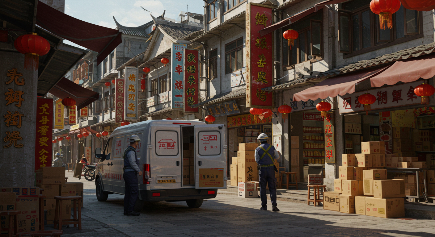 Встреча русского предпринимателя с китайским логистическим агентом в офисе