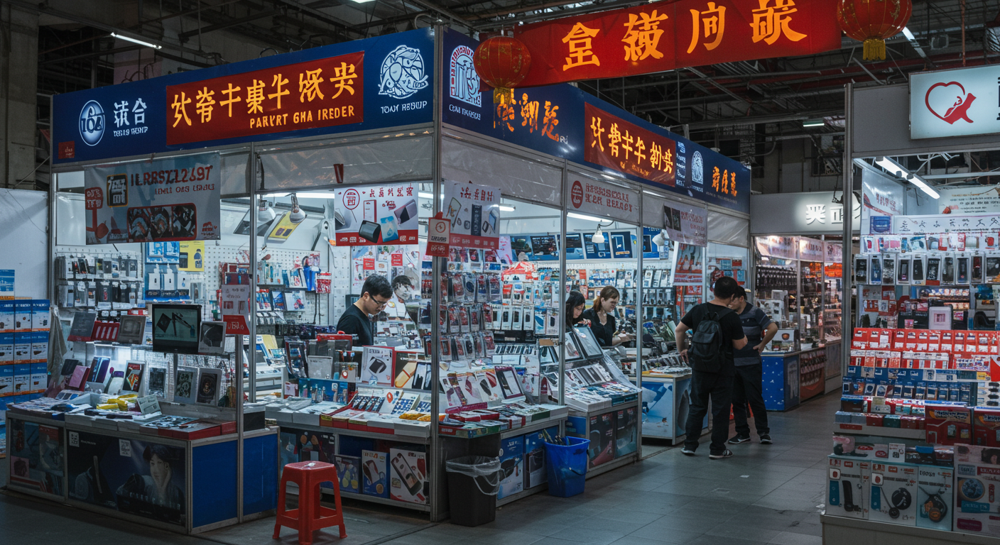 Загруженный логистический хаб в Китае с контейнерами и грузовиками для доставки товаров