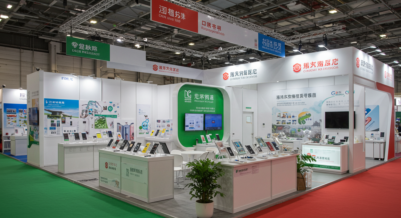 Загруженные грузовики в логистическом центре Китая готовятся к экспорту в Россию