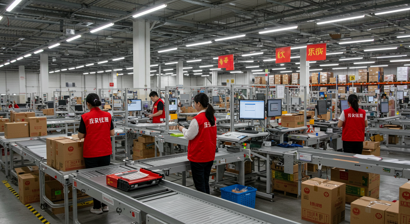 Занятый контейнерный порт во Владивостоке с китайскими грузами и кранами