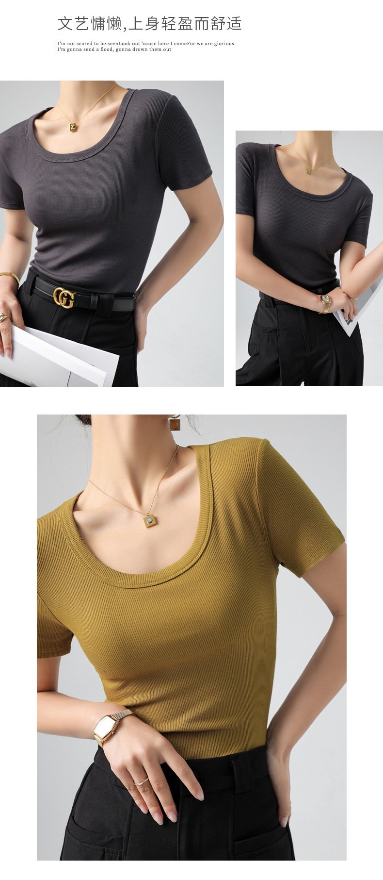 Женская футболка 2024 весна-лето оптом из Китая