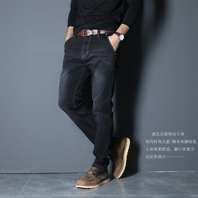 Мужские джинсы с высокой талией и прямыми штанинами оптом из Китая