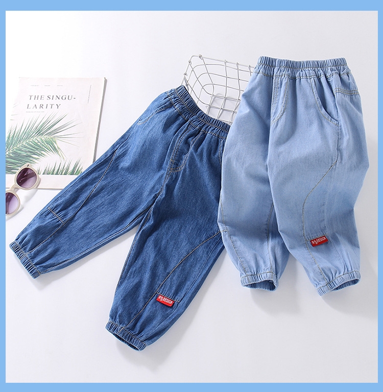 Детские джинсовые брюки с защитой от комаров оптом из Китая