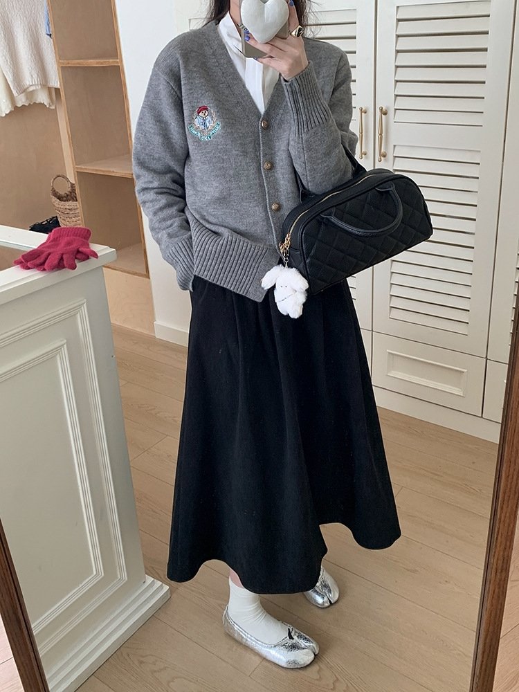 Женская длинная юбка с высокой талией и резинкой оптом из Китая