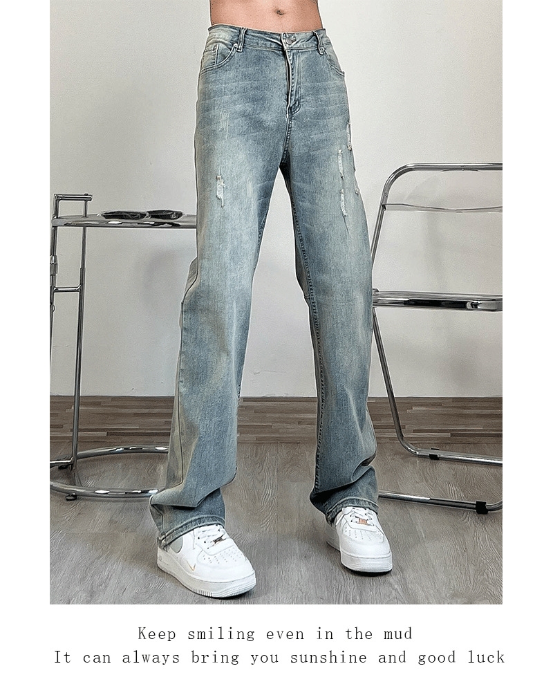 Мужские джинсы прямого кроя в стиле Хайстрит оптом из Китая