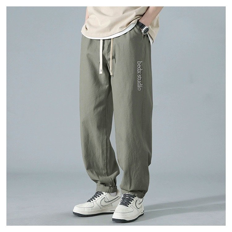 Летние мужские брюки с прямым кроем и американской вышивкой оптом из Китая