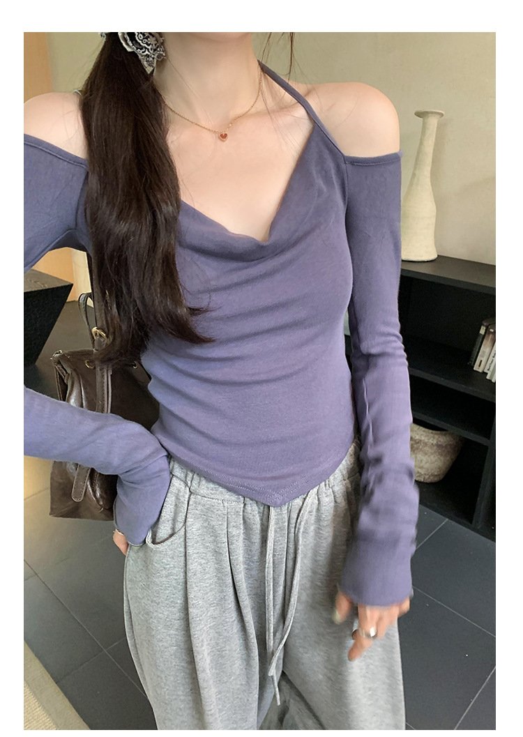 Толстовка с длинным рукавом и завышенным воротником оптом