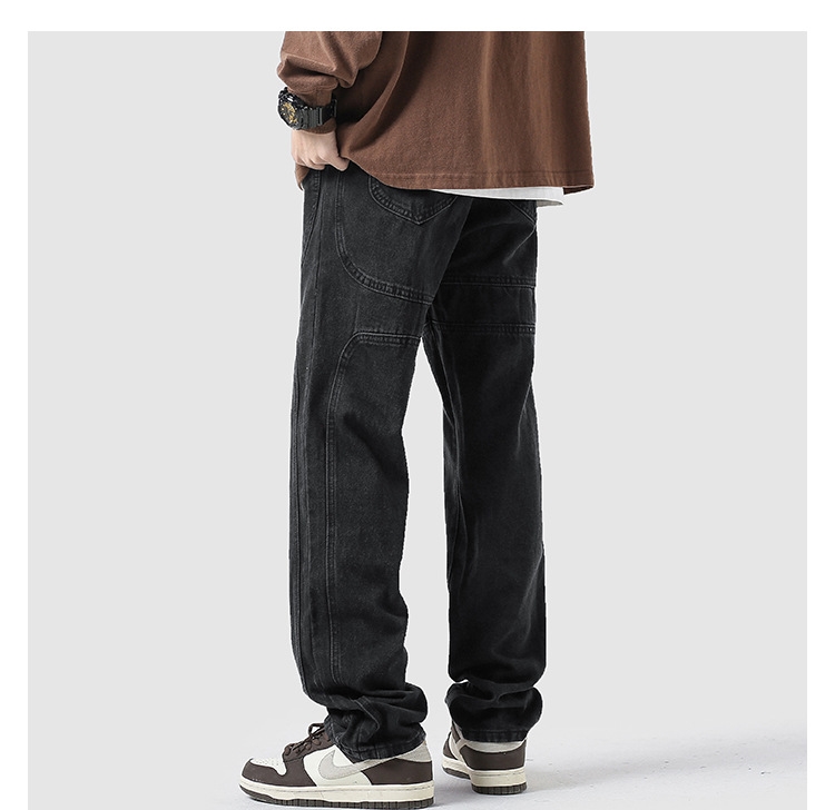 Черные джинсы прямого кроя оптом из Китая