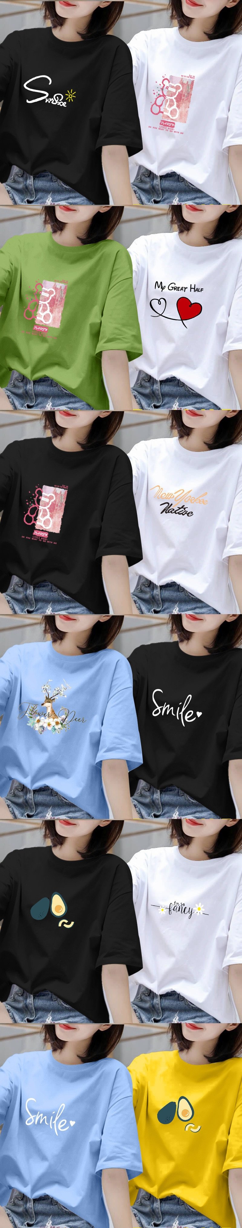 Женская футболка с коротким рукавом оптом