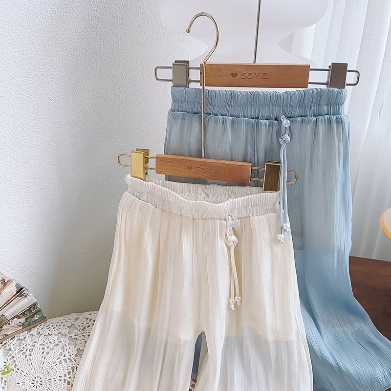 Детские широкие летние брюки для девочек оптом