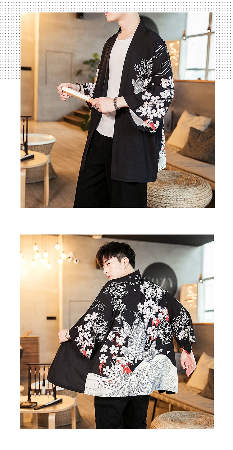 Мужская китайская рубашка с японскими элементами оптом из Китая