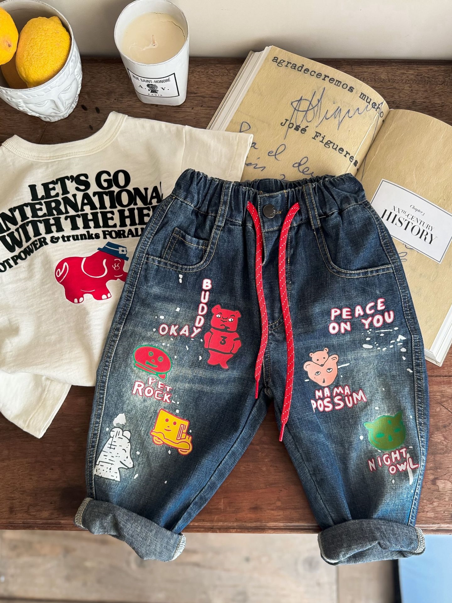 Детские джинсы Ququ Gugu 2024 лето оптом из Китая