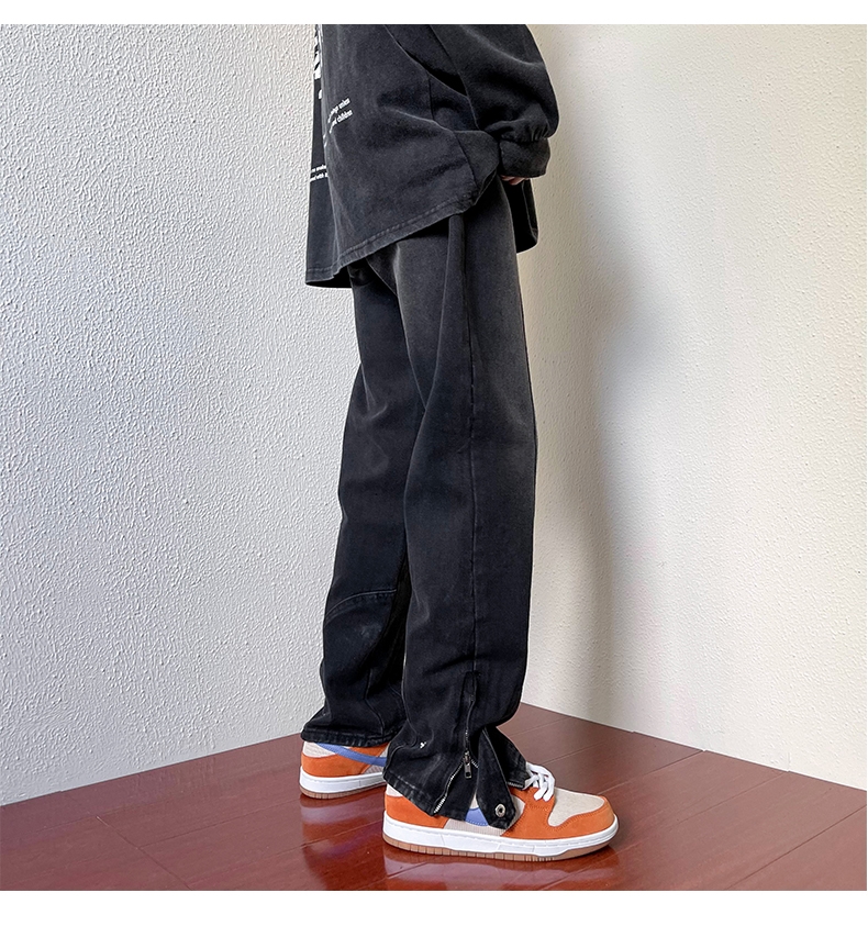 Черные джинсы с прямыми брюками оптом из Китая