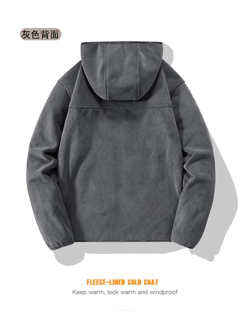 Мужская куртка с начесом и застежкой на молнии оптом из Китая