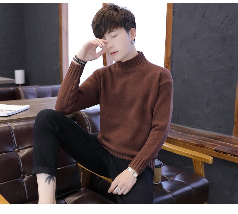 Мужской свитер с высоким воротником оптом