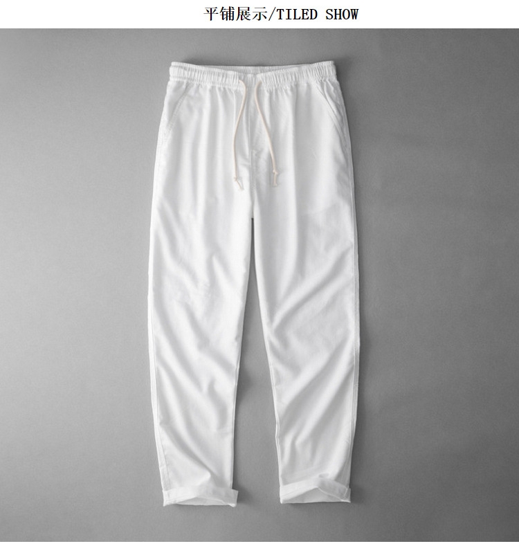 Мужские льняные широкие брюки оптом из Китая