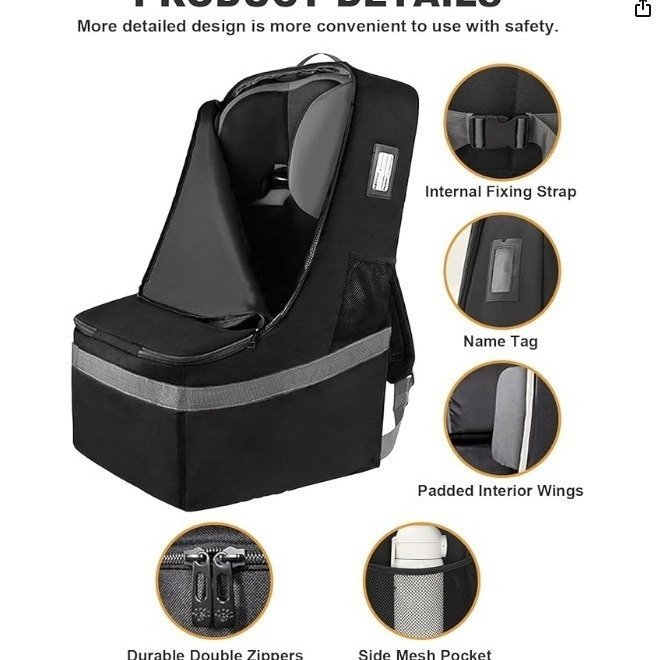 Автомобильная сумка для безопасного хранения детского автокресла оптом