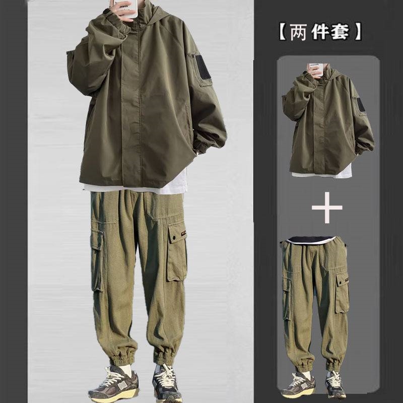 Мужская весенне-осенняя куртка и брюки оптом из Китая