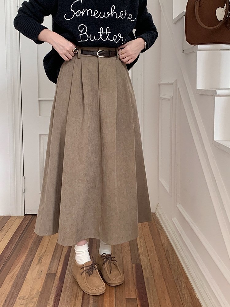 Женская длинная юбка с высокой талией и резинкой оптом из Китая