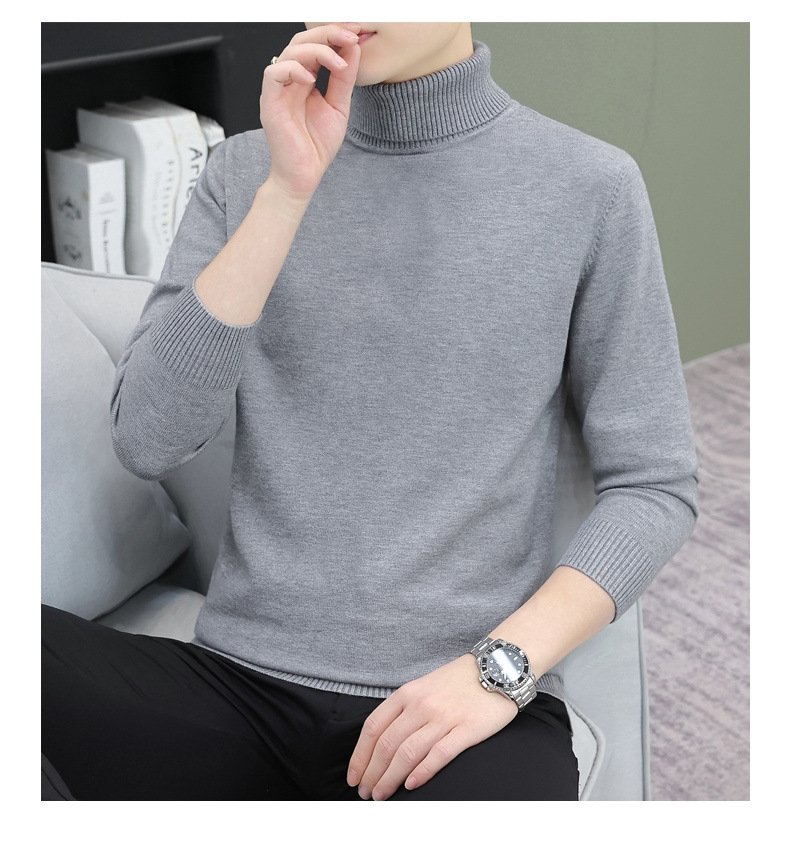 Мужской свитер с высоким воротником и утеплением оптом