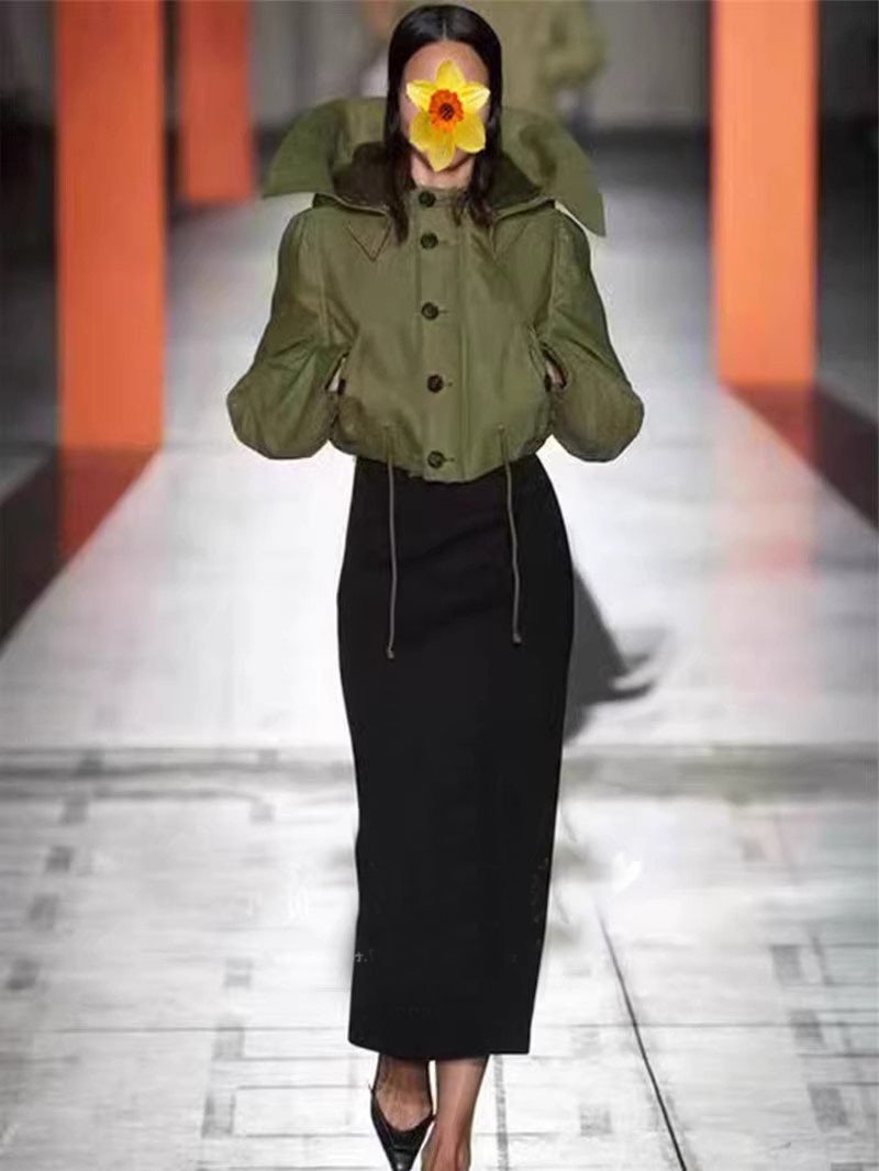 Высокая юбка-карандаш из шерсти с высокой талией оптом из Китая