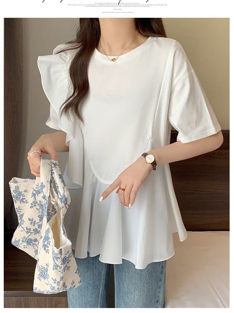 Женская футболка с коротким рукавом 2024 лето оптом