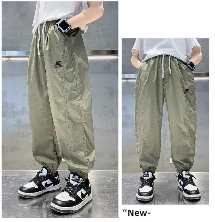 Детские летние хлопковые брюки 2024 нового дизайна оптом