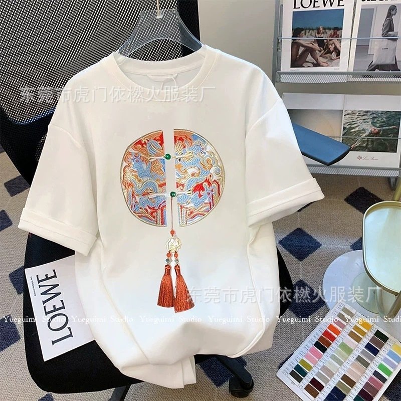 Футболка с коротким рукавом из 100% хлопка 2023 летней коллекции оптом