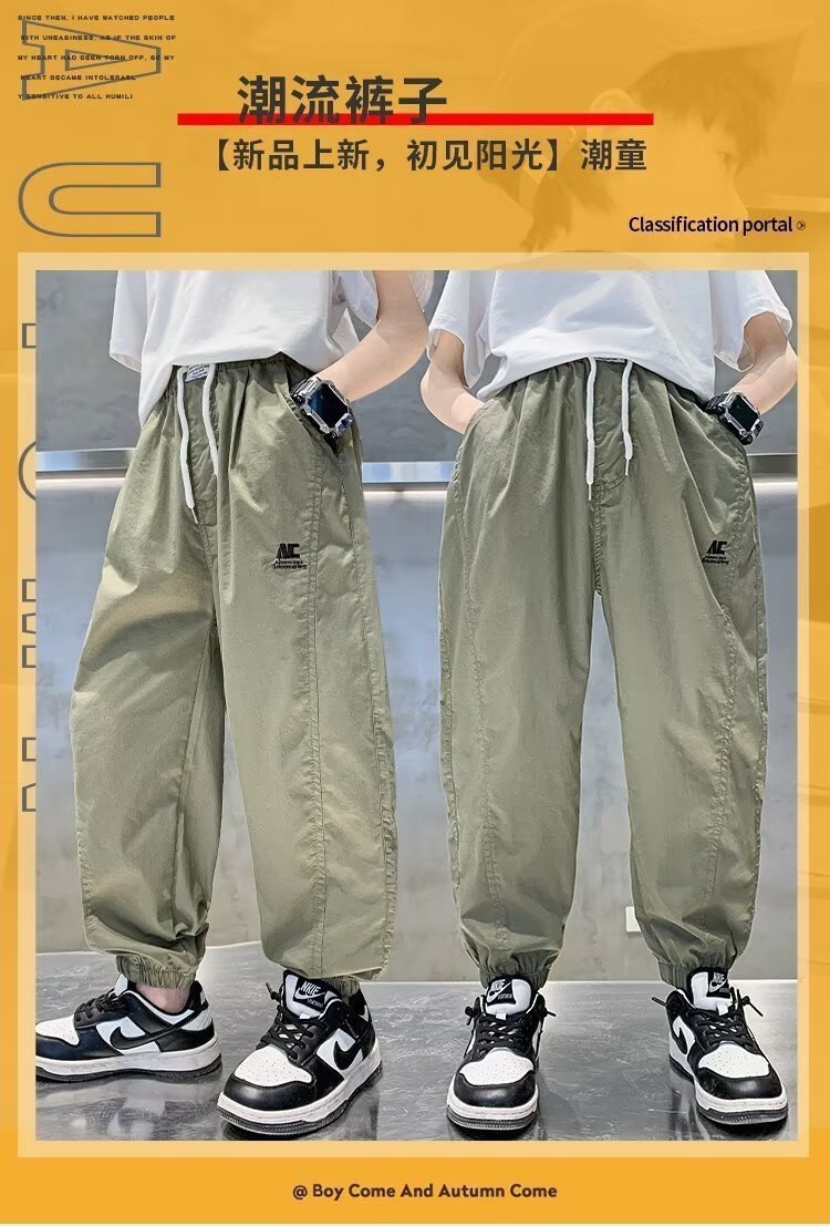 Детские летние хлопковые брюки 2024 нового дизайна оптом