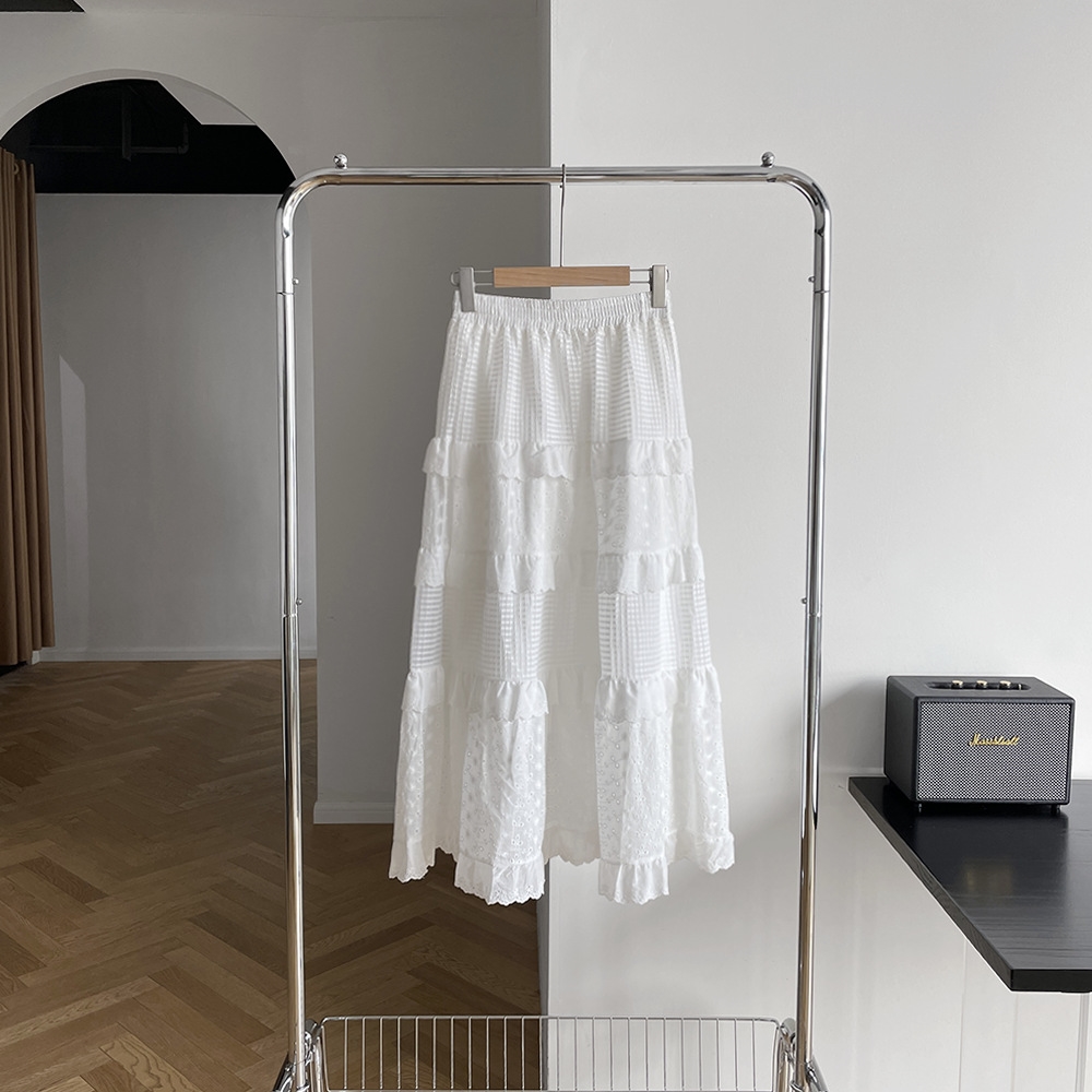 Высокая юбка с кружевом 2024 оптом из Китая