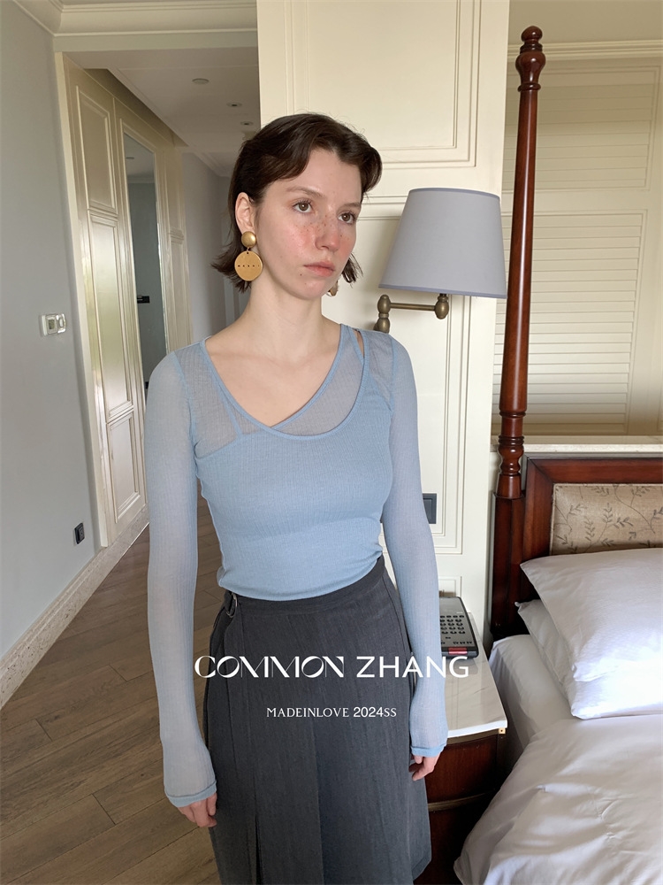 Футболка с длинным рукавом COMMON ZHANG оптом из Китая