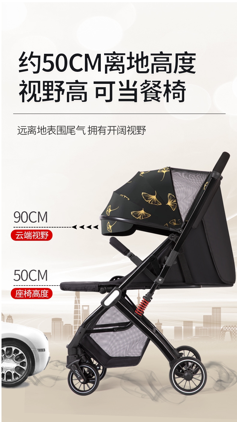 Детская коляска с двусторонним видом и возможностью сидеть и лежать оптом из Китая