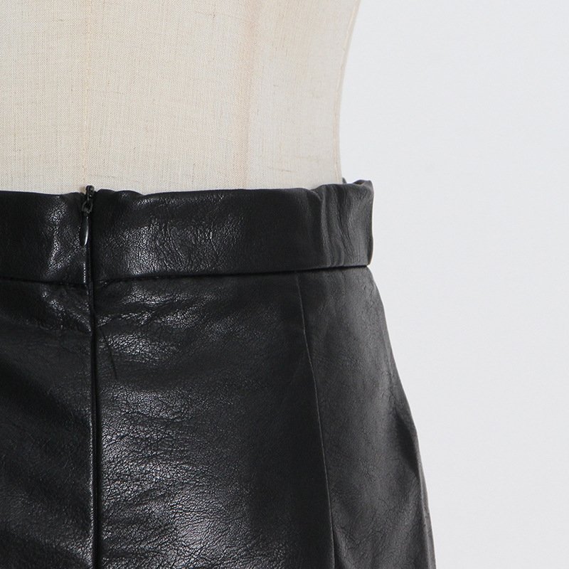 Женская кожаная юбка в стиле уличной моды оптом из Китая