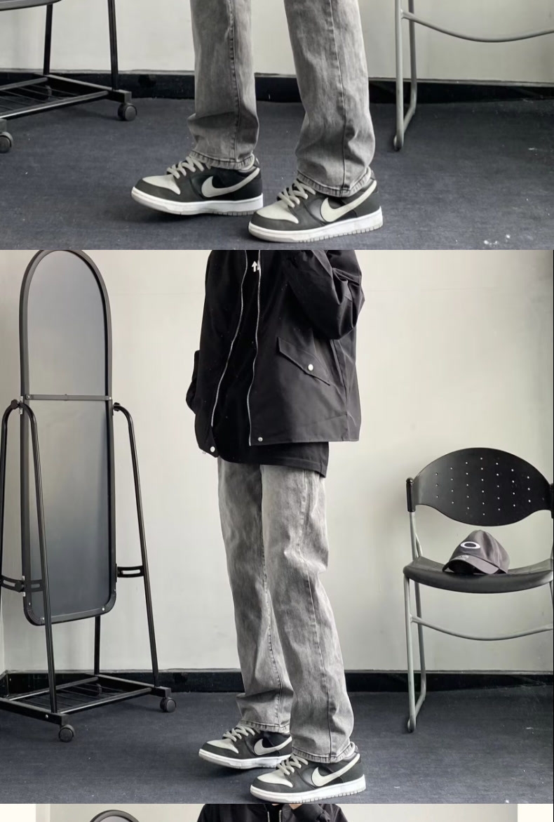 Мужские джинсы в стиле ретро, цвет пепельного дыма оптом из Китая