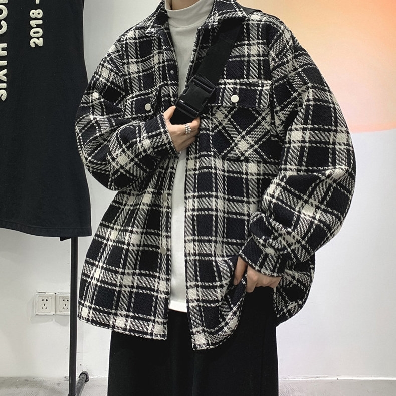 Мужская клетчатая куртка весна-лето 2024 оптом из Китая