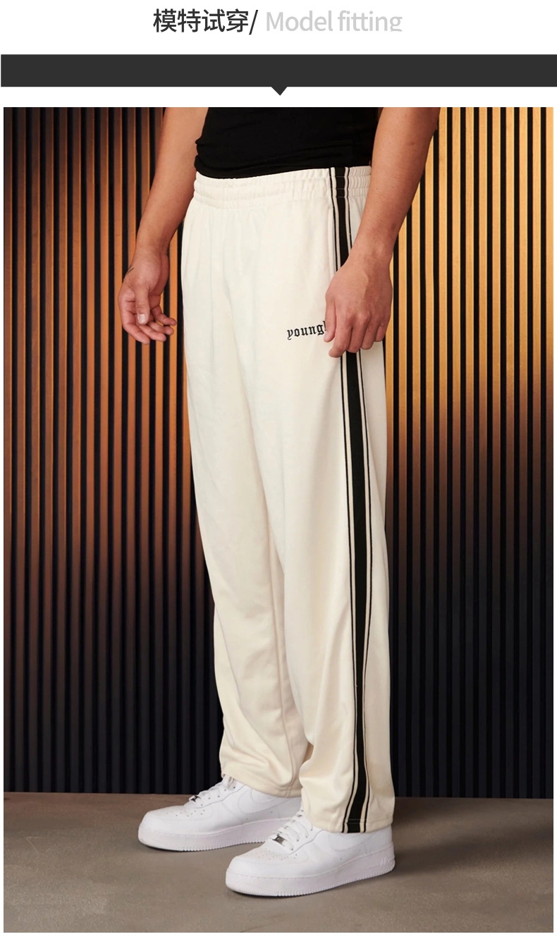 Повседневные мужские брюки с полосками и вышивкой оптом из Китая