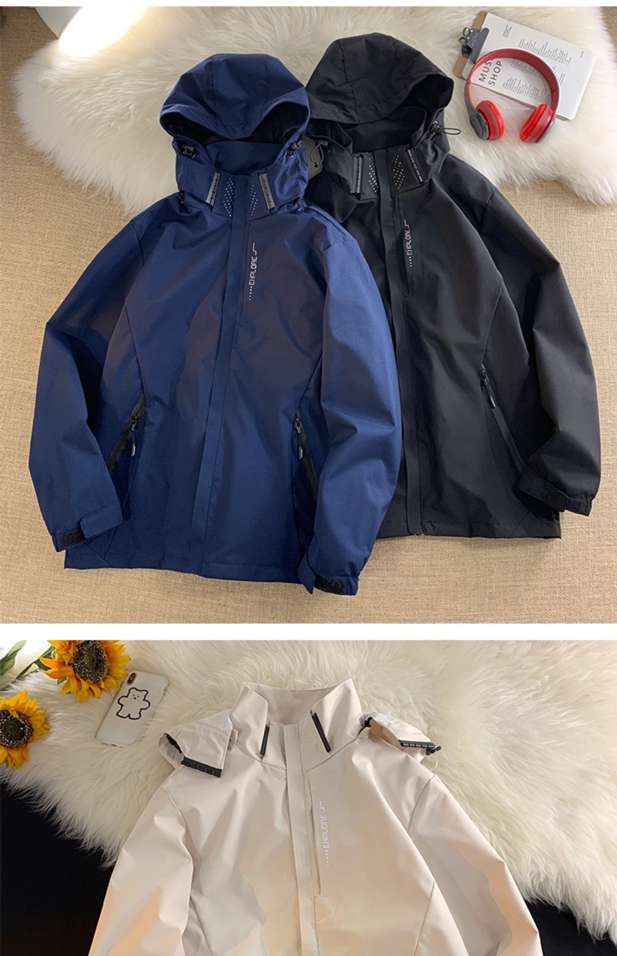 Мужская уличная куртка с капюшоном оптом из Китая