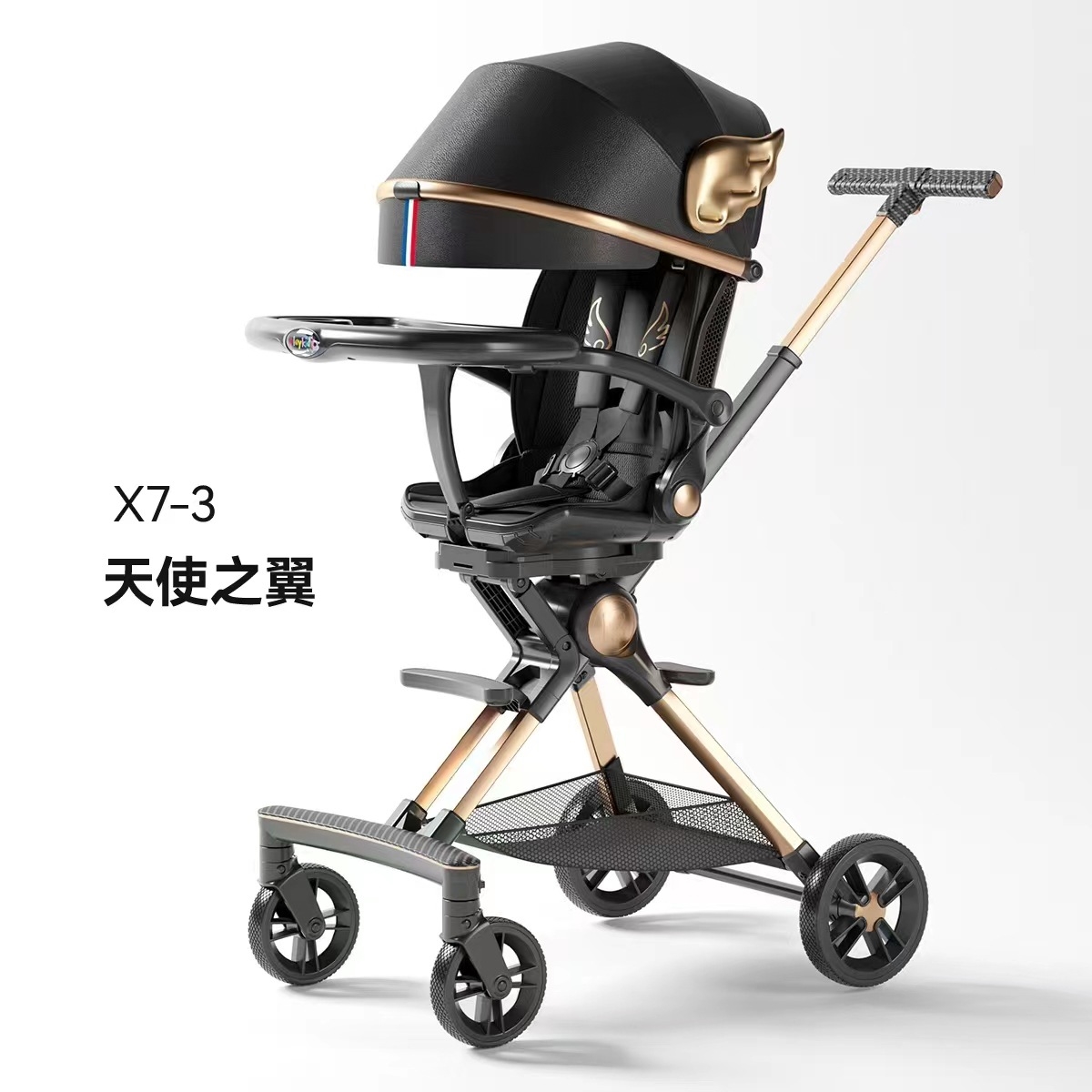 Playkids普洛可遛娃婴幼儿可躺可换向高景观轻便推车一键折叠X6X7 оптом из Китая