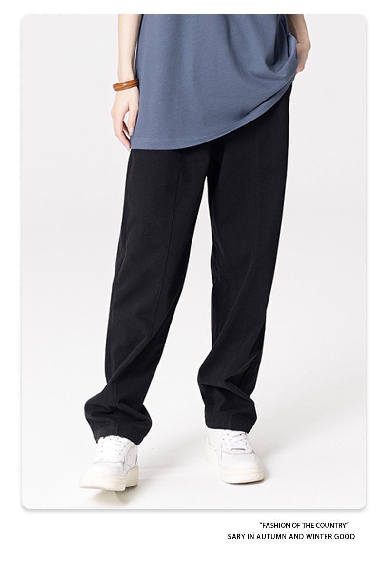 Readily Solved|2023春夏季梭织坠感纯色长裤 оптом из Китая